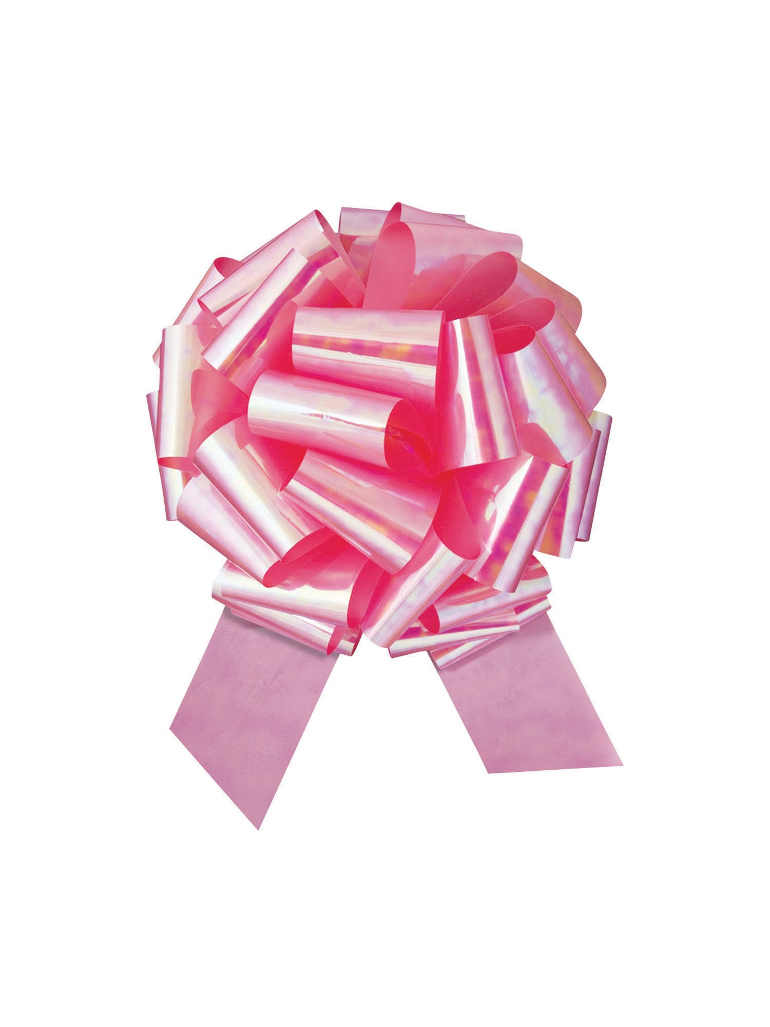 Pull Bow Pink Iridescent 35cm