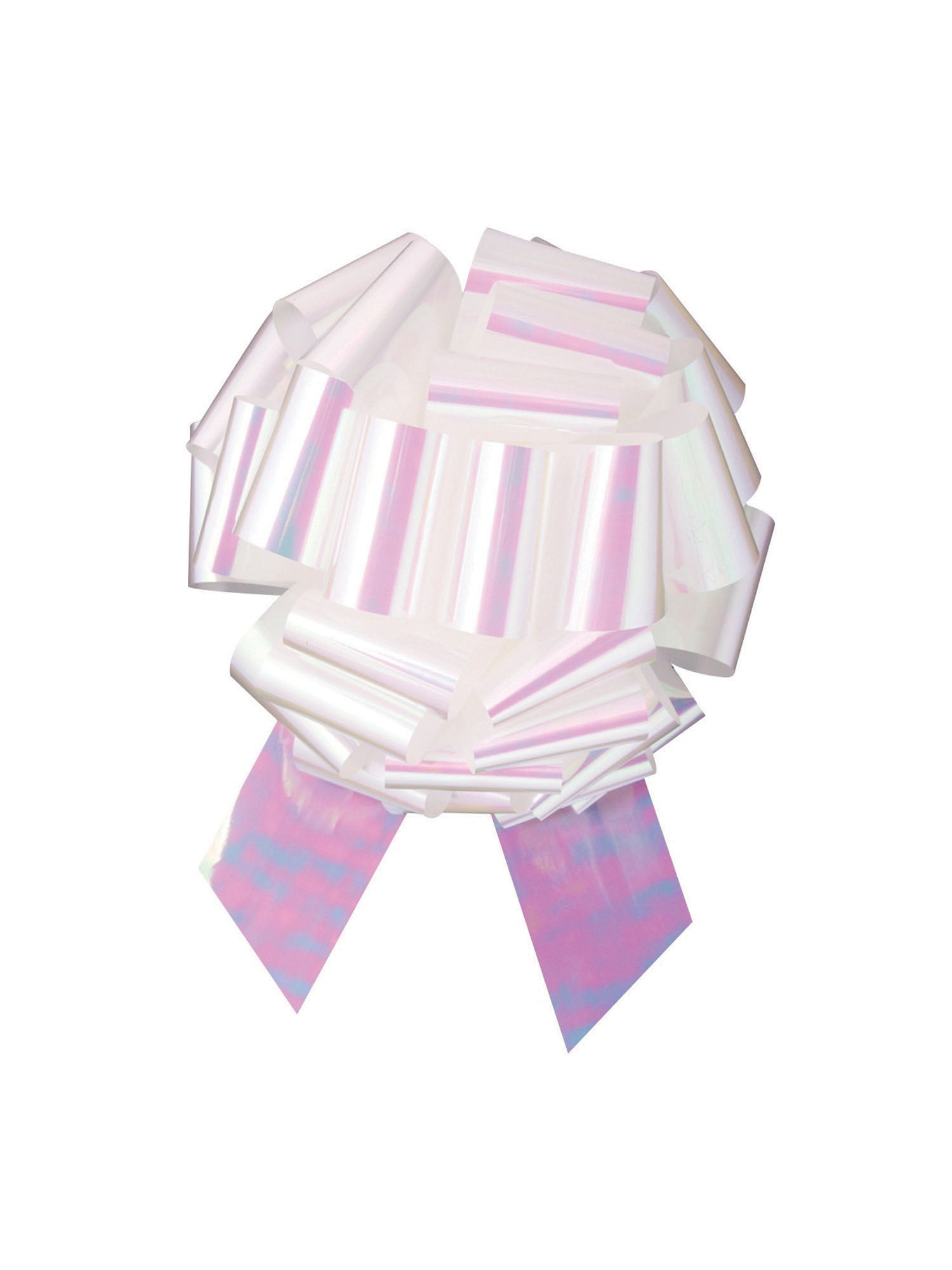 Pull Bow White Iridescent 35cm