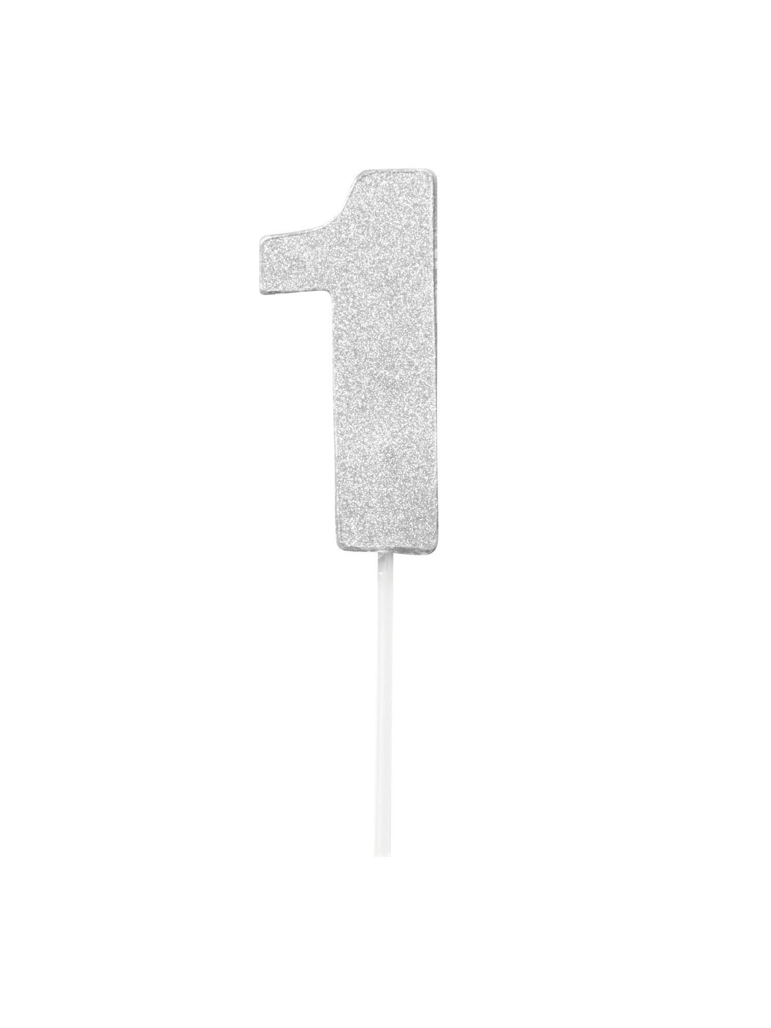 Diamond Cake Toppers Silver No. 1