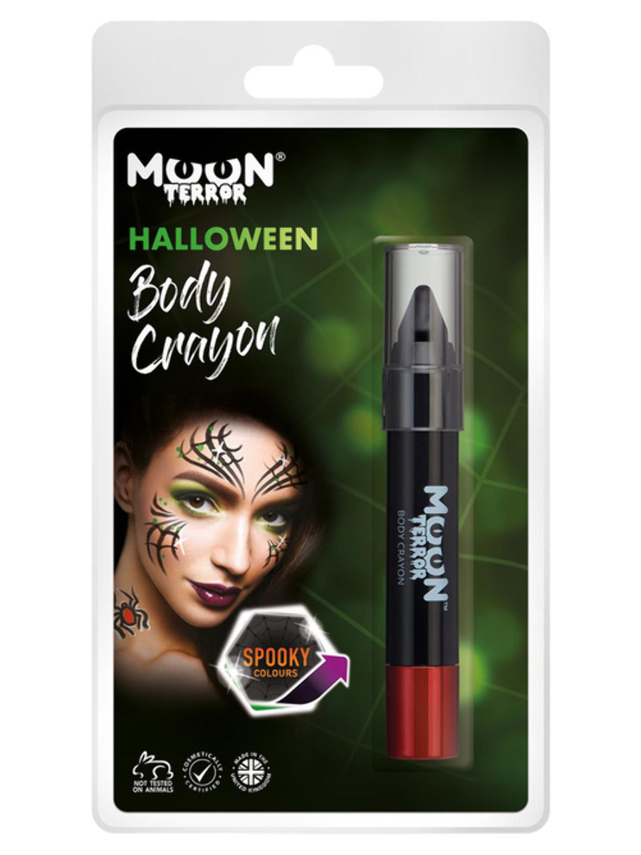 Moon Terror Halloween Body Crayons, Black - 1