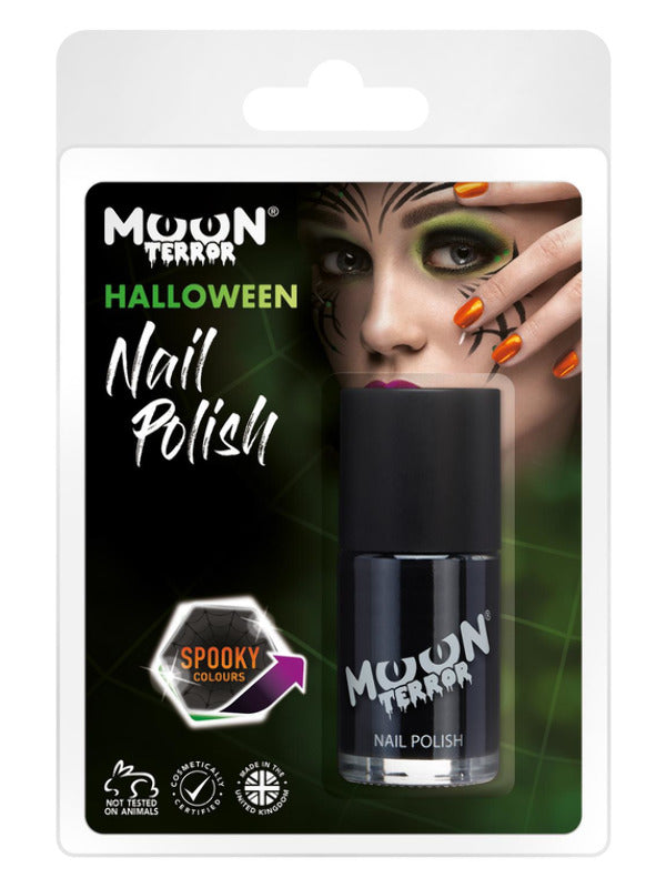 Moon Terror Halloween Nail Polish, Black - 2