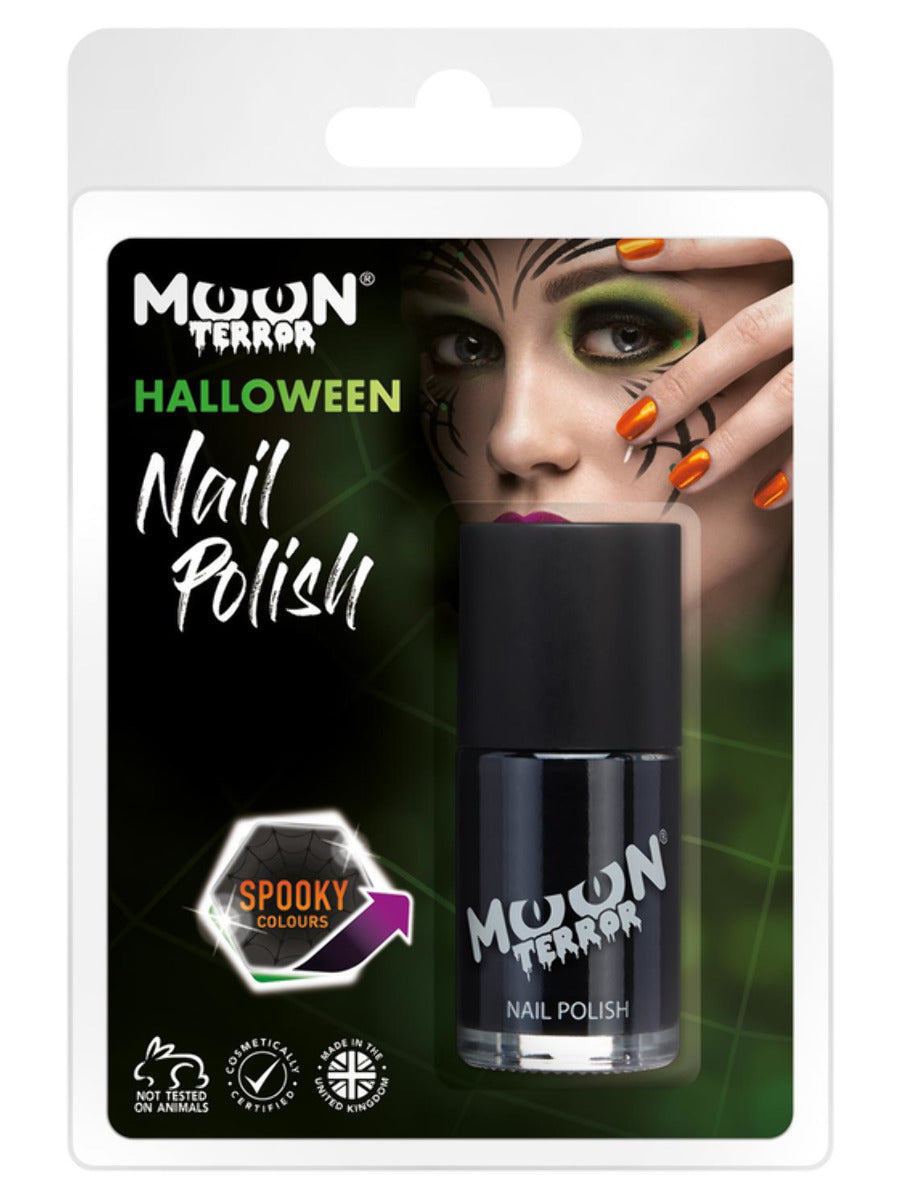 Moon Terror Halloween Nail Polish, Black - 1