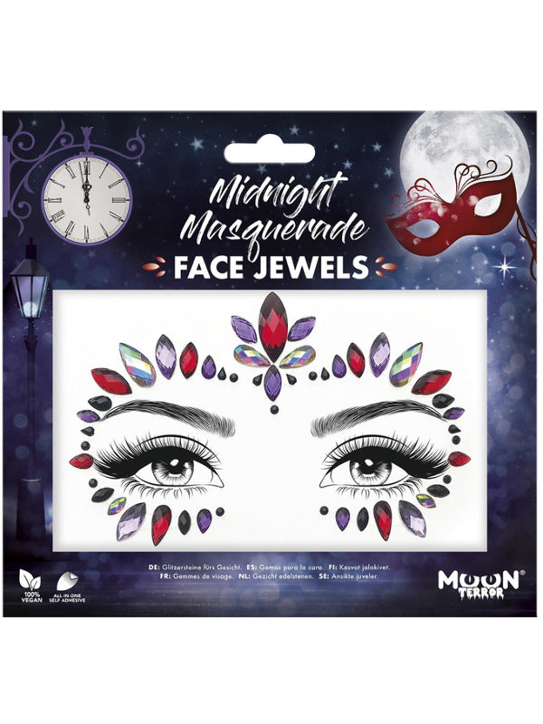 Moon Terror Face Jewels, Midnight Masquerade - 2