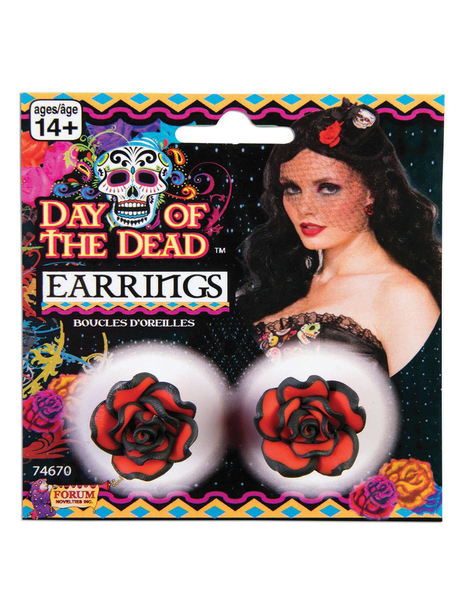 Rose Day Of The Dead Earrings