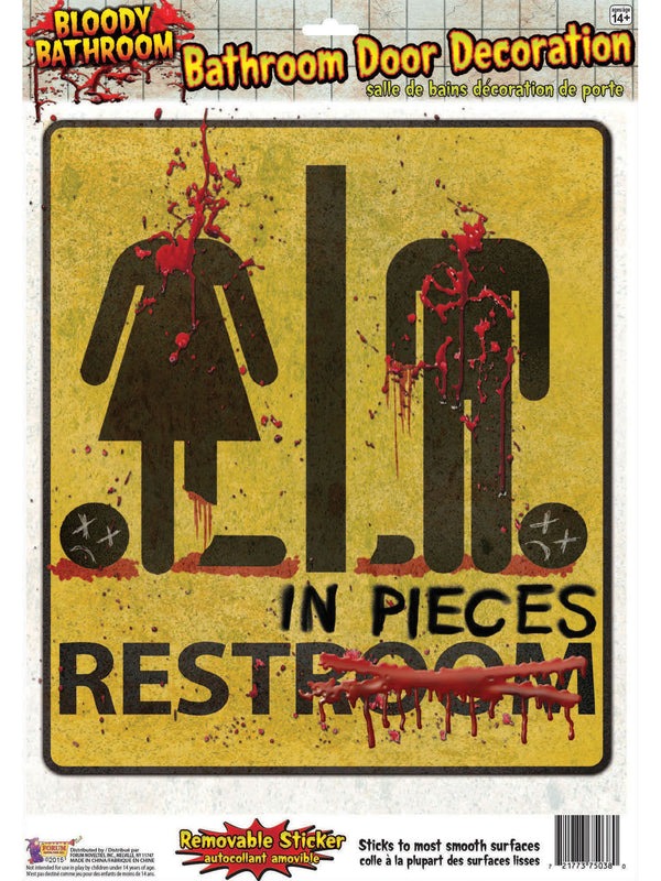 Bloody Unrestroom Door Sticker