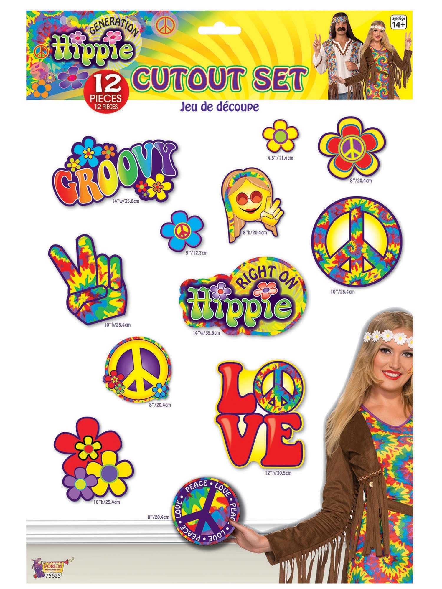 Hippie Decor - Cutout Set 12pc