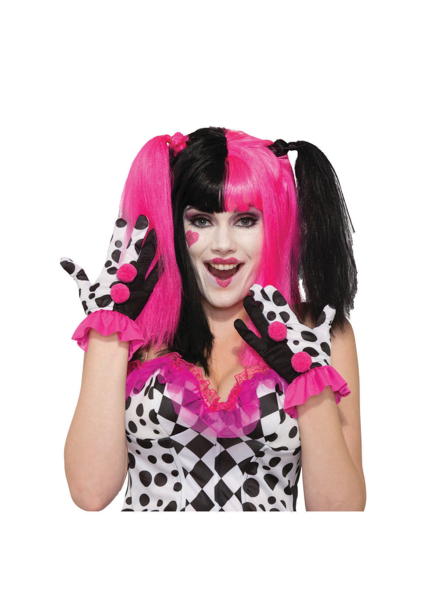 Harlequin Clown Ruffle Gloves ***