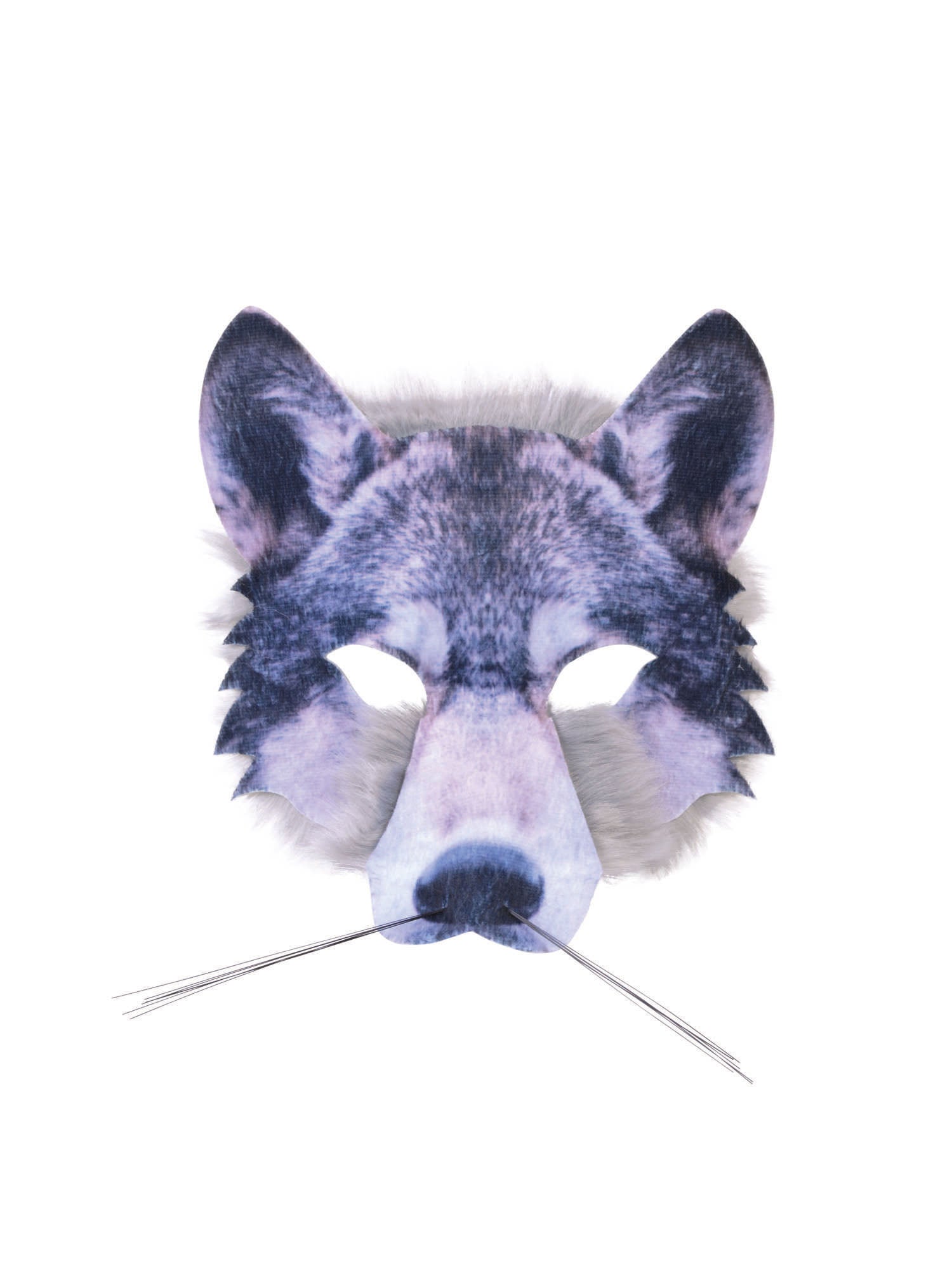 Wolf Face Mask Realistic Fur
