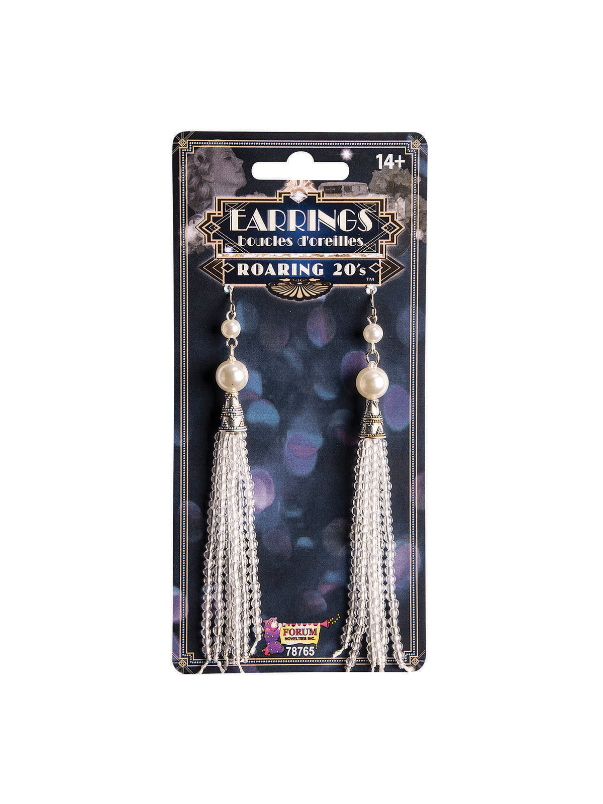 Roaring 20s Pearl Tassel Earrings 1