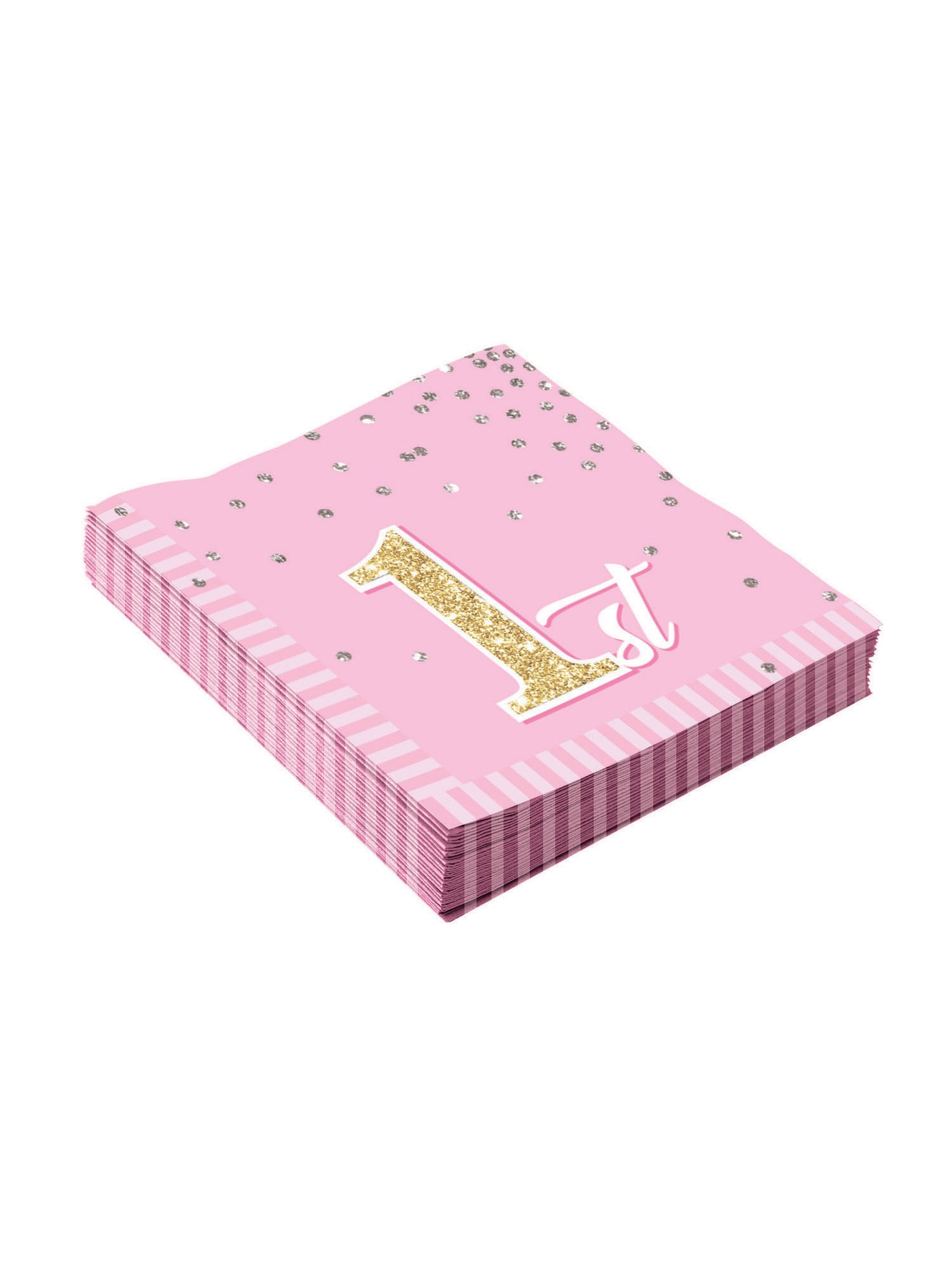 Birthday (1st) Girl Napkin 33cm