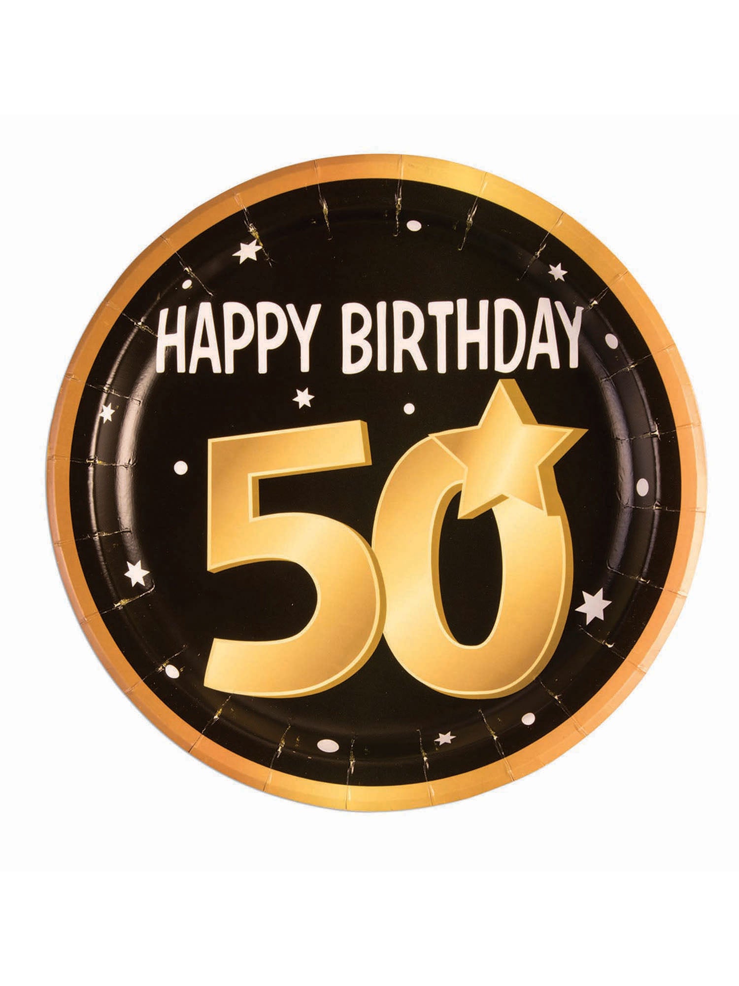 50Th Birthday Paper Plates 9" (8 In Pkt)