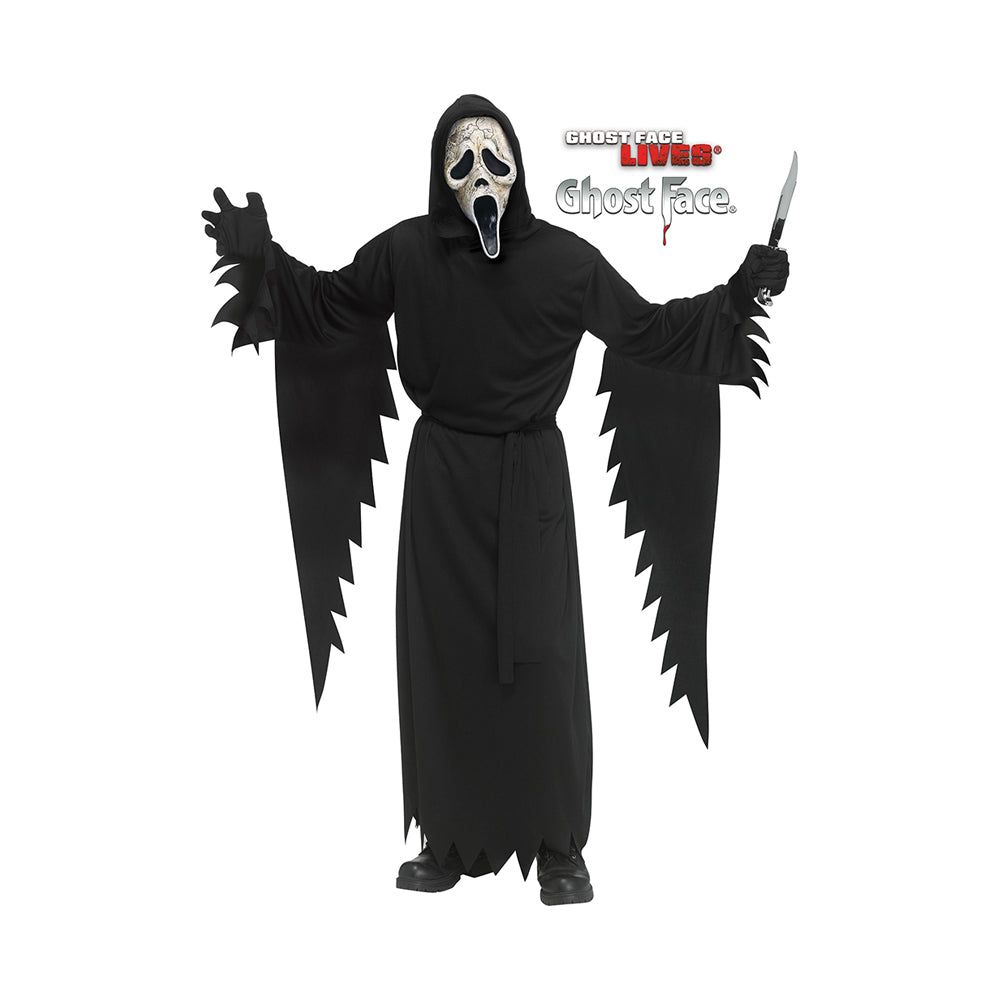 Ghost Face® Scream VI Aged Teen Costume – (Fits Up to 5'7")-1