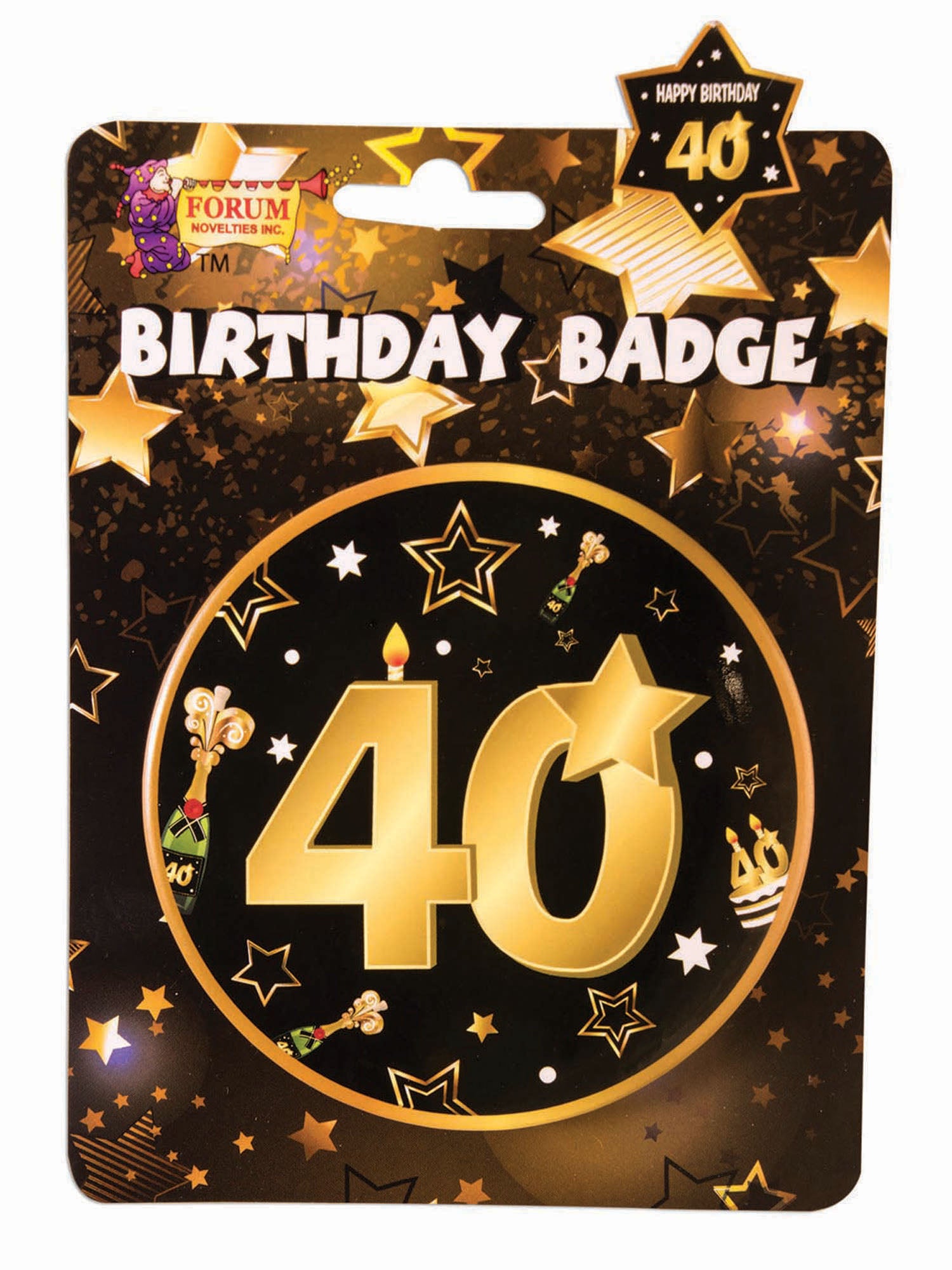 40Th Birthday Badge