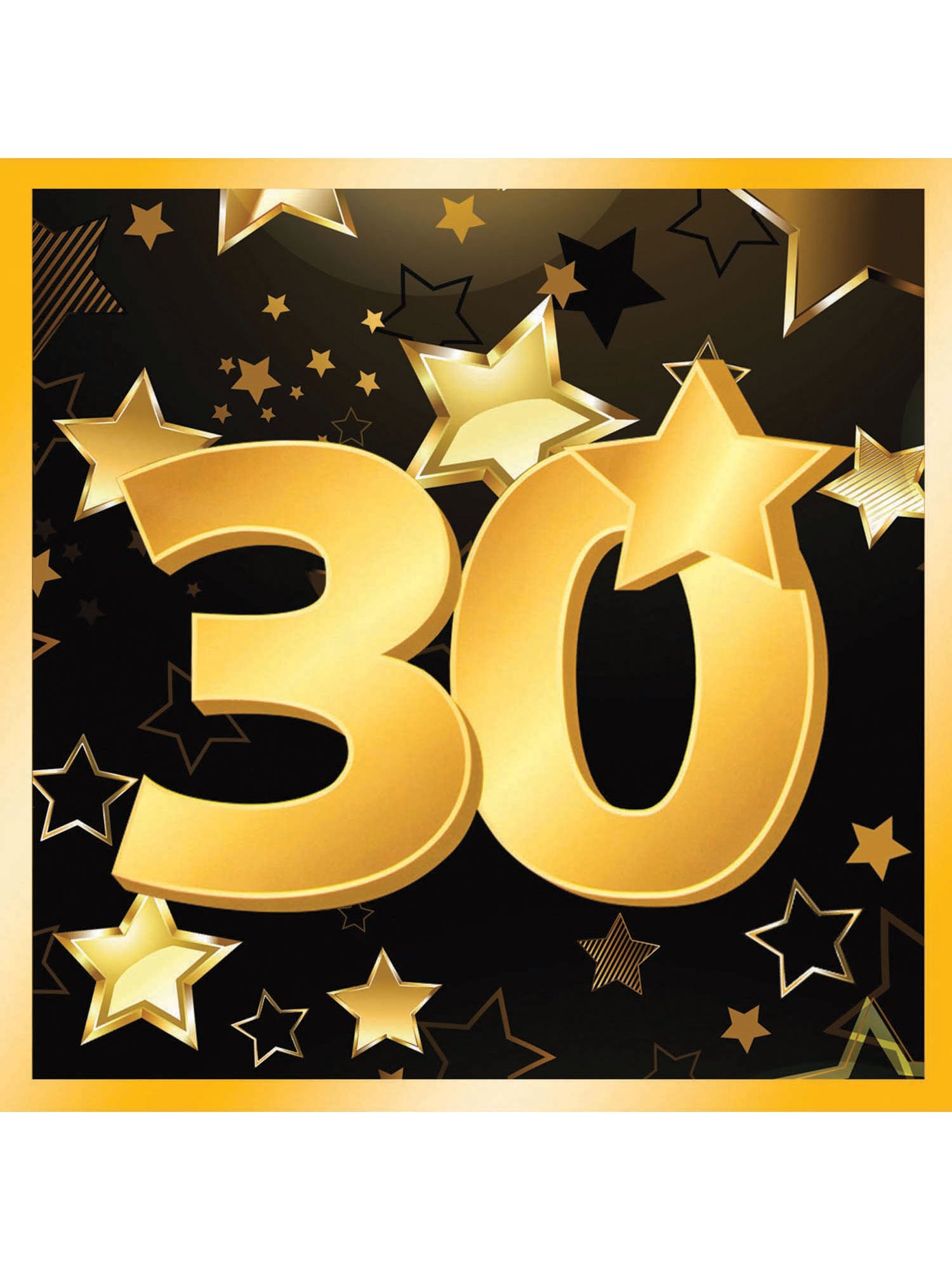 30th Birthday Napkins 13" (16 in pkt)