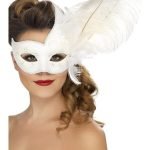 Ornate Columbina Eyemask, White