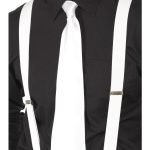 Classic White Suspender Braces for Men