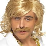 Entertainer's Deluxe Wig and Mustache Set