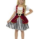 Deluxe Pirate Girl Costume, Red & Black