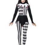 Halloween Jester Lady Costume for Scary Clown Dress-Up