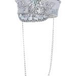 Fever Deluxe Sequin Studded Captains Hat, Silver