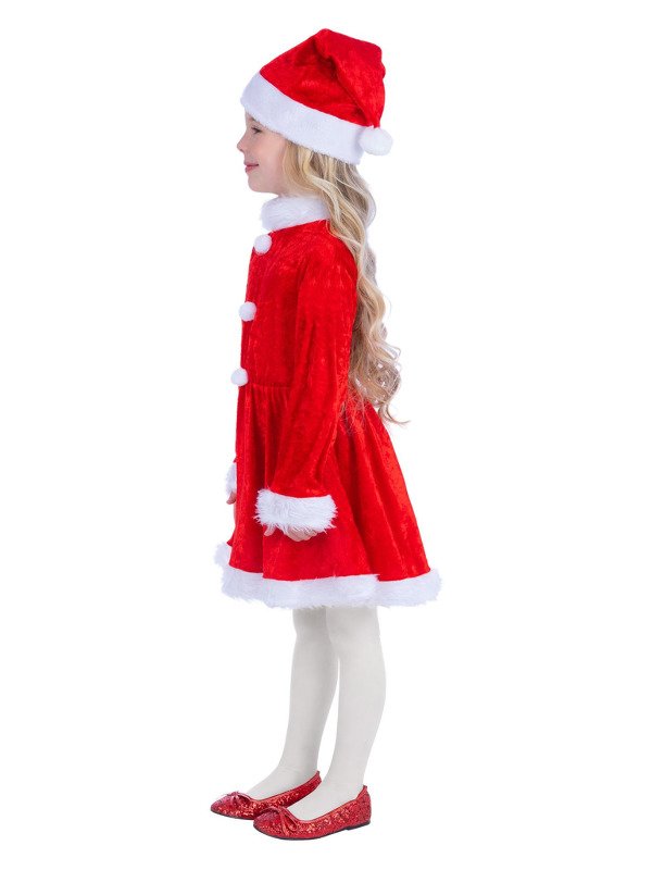 Mini Miss Santa Costume, Red - Image 2